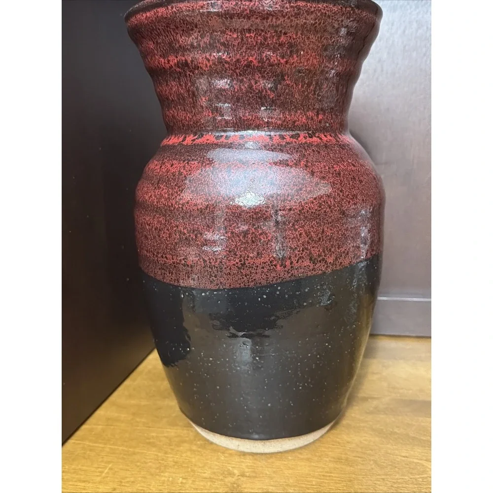 Cole Studio Art Pottery Vase Red Small Batch 11.75